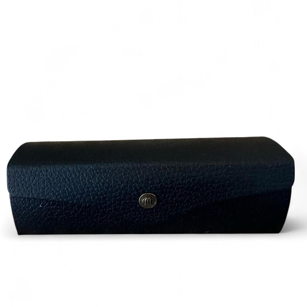 MATSUDA GLASSES HARD CASE… case only Elegant Black Leather Glasses Case